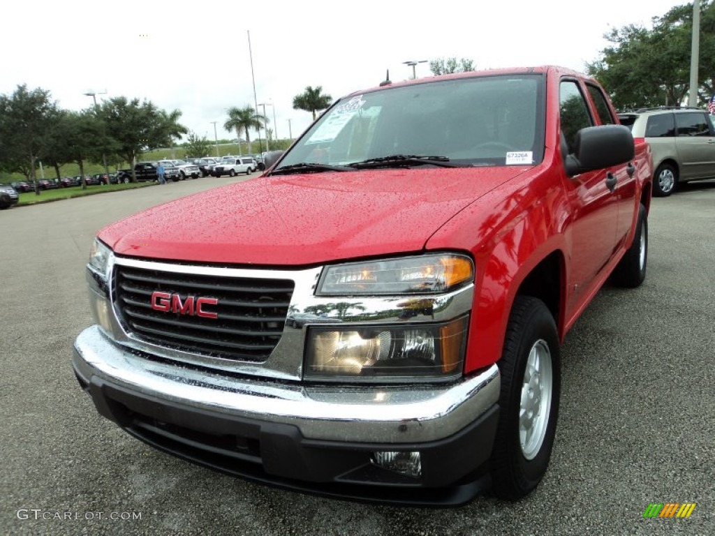 2008 Canyon SLE Crew Cab - Fire Red / Ebony photo #14