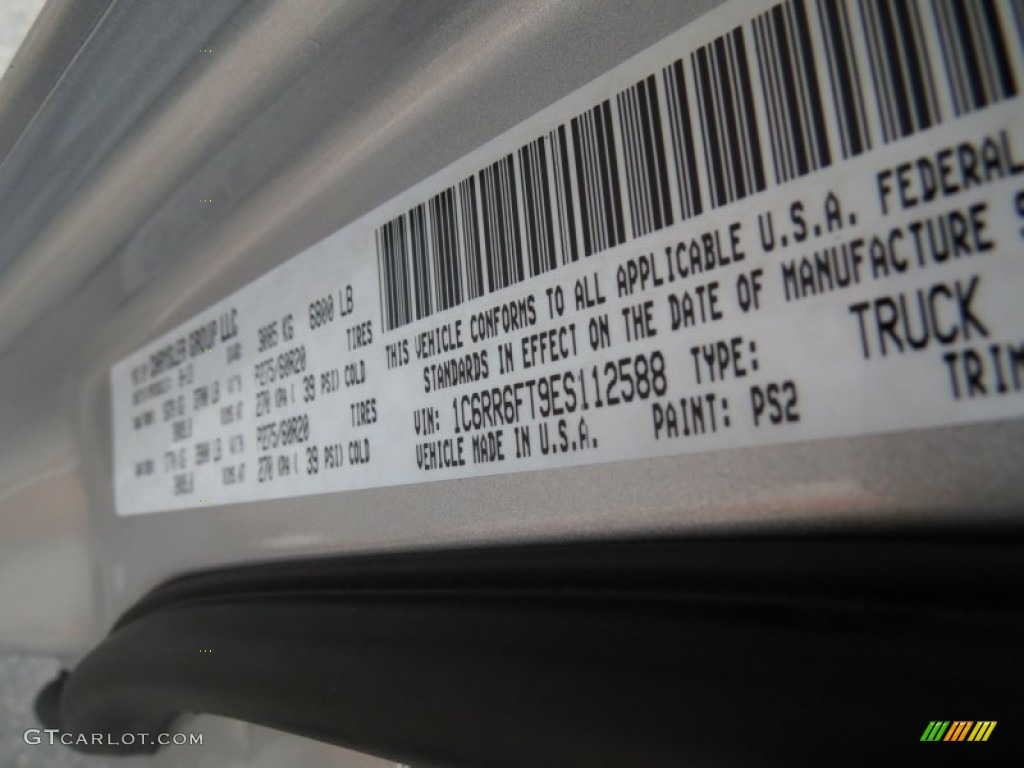 2014 1500 Color Code PS2 for Bright Silver Metallic Photo #85708009