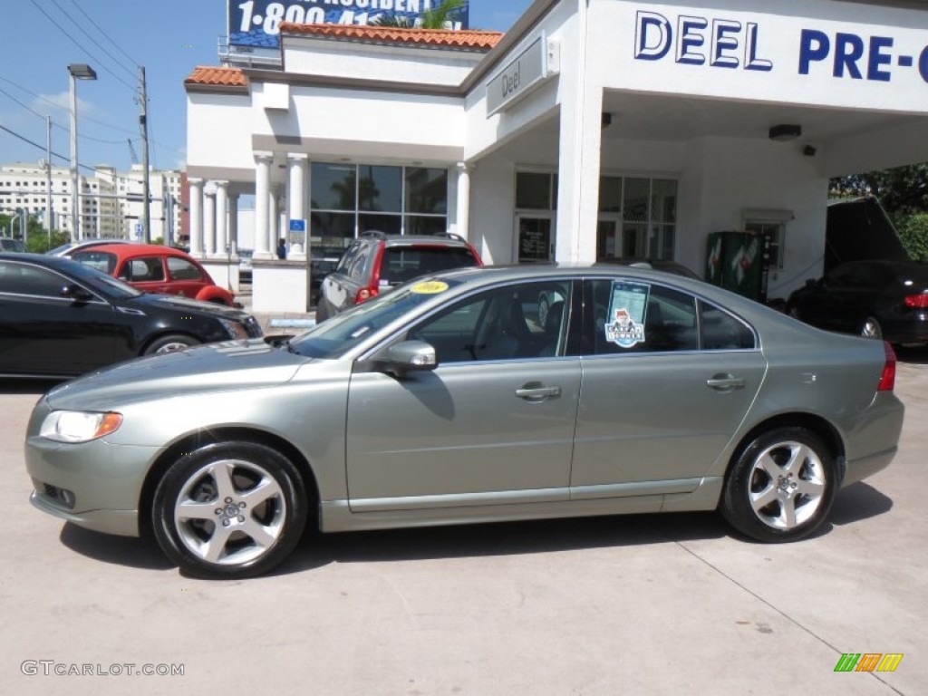 2008 S80 T6 AWD - Willow Green Metallic / Anthracite Black photo #2