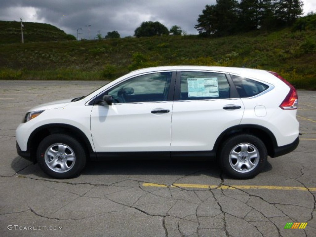 White Diamond Pearl 2014 Honda CR-V LX AWD Exterior Photo #85708942
