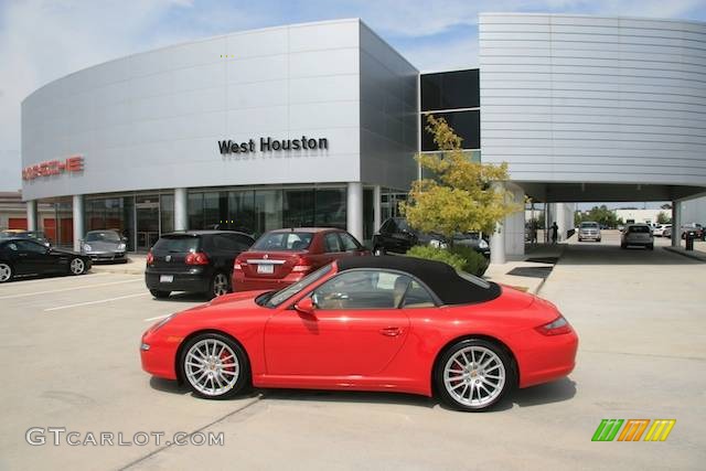 2008 911 Carrera 4S Cabriolet - Guards Red / Sand Beige photo #9