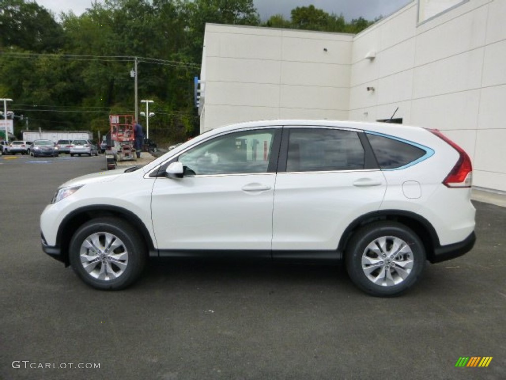 2014 CR-V EX AWD - White Diamond Pearl / Beige photo #6