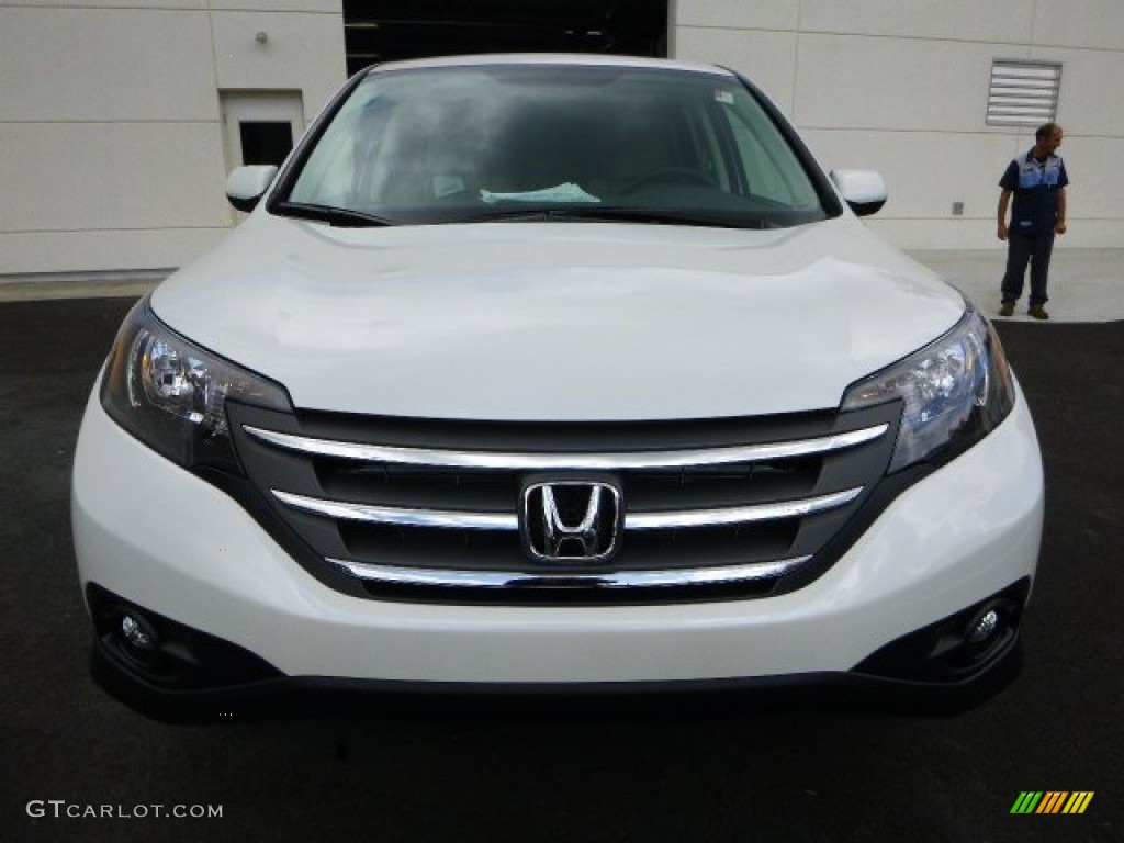 2014 CR-V EX AWD - White Diamond Pearl / Beige photo #8