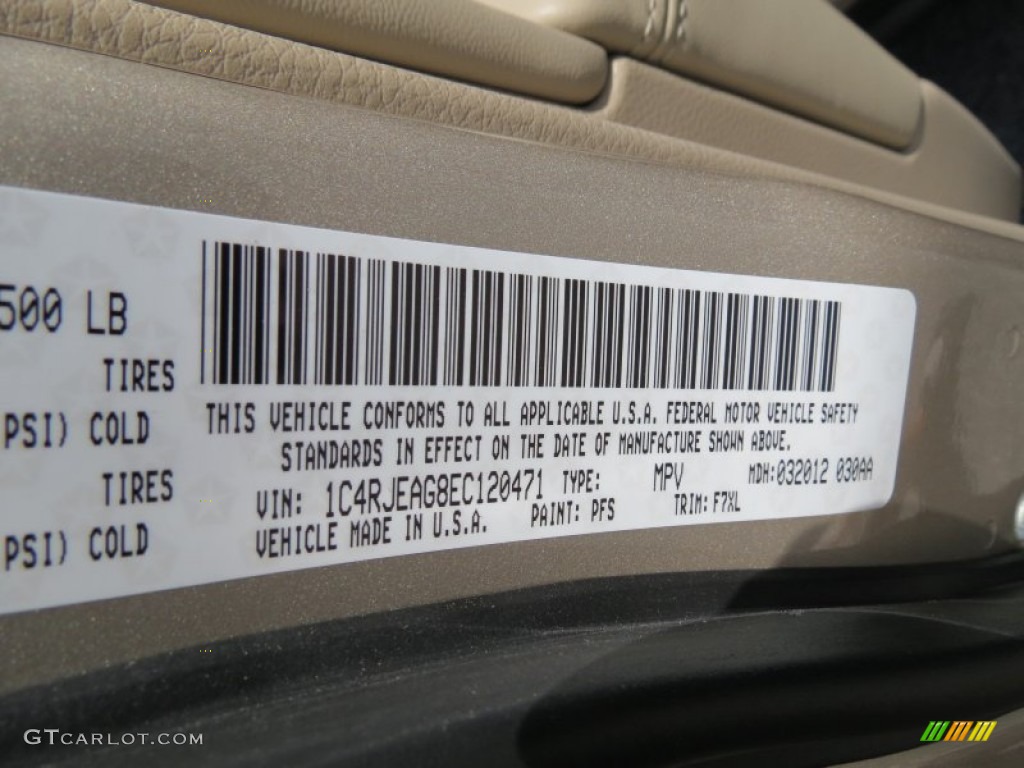 2014 Grand Cherokee Laredo - Cashmere Pearl / New Zealand Black/Light Frost photo #11