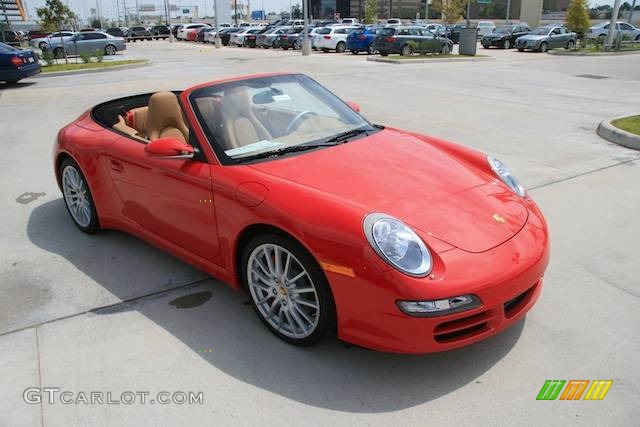 2008 911 Carrera 4S Cabriolet - Guards Red / Sand Beige photo #12