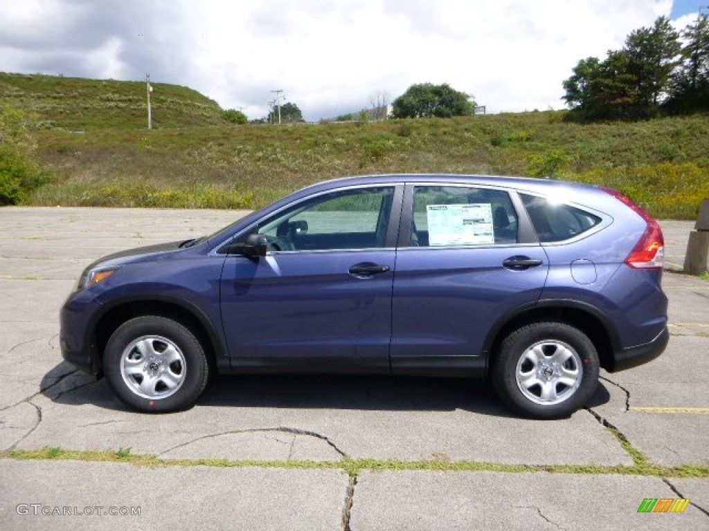 2014 CR-V LX AWD - Twilight Blue Metallic / Gray photo #6