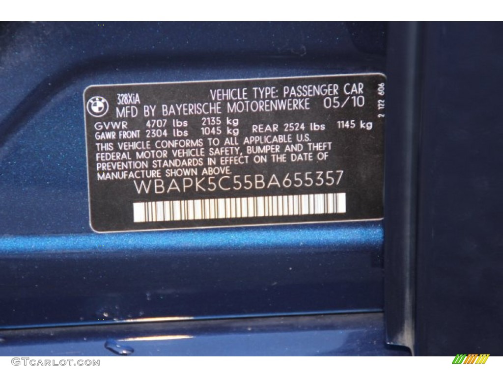 2011 3 Series 328i xDrive Sedan - Deep Sea Blue Metallic / Gray Dakota Leather photo #32