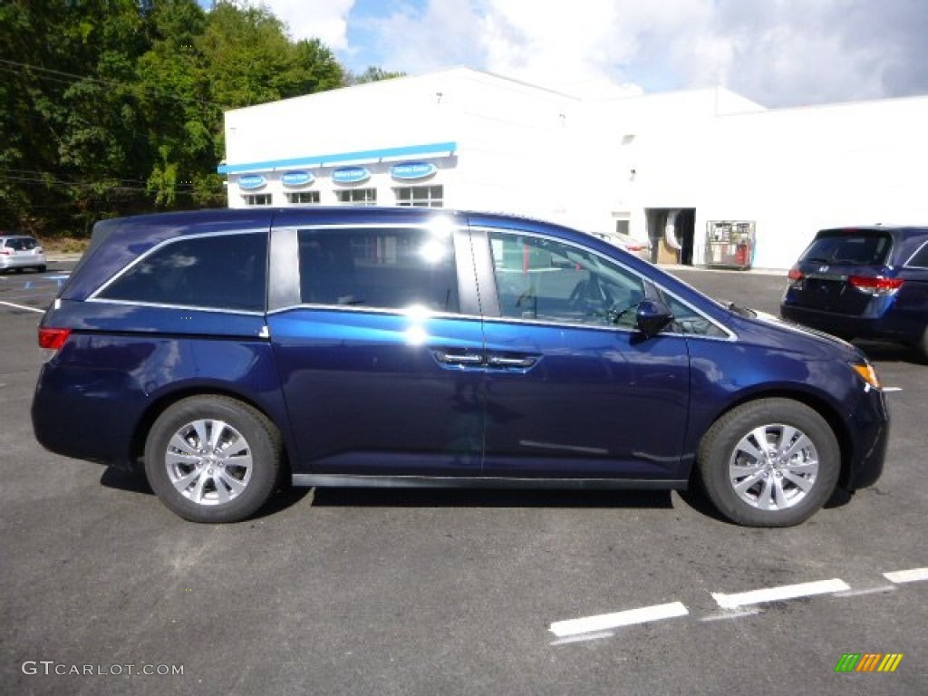 2014 Odyssey EX-L - Obsidian Blue Pearl / Gray photo #2
