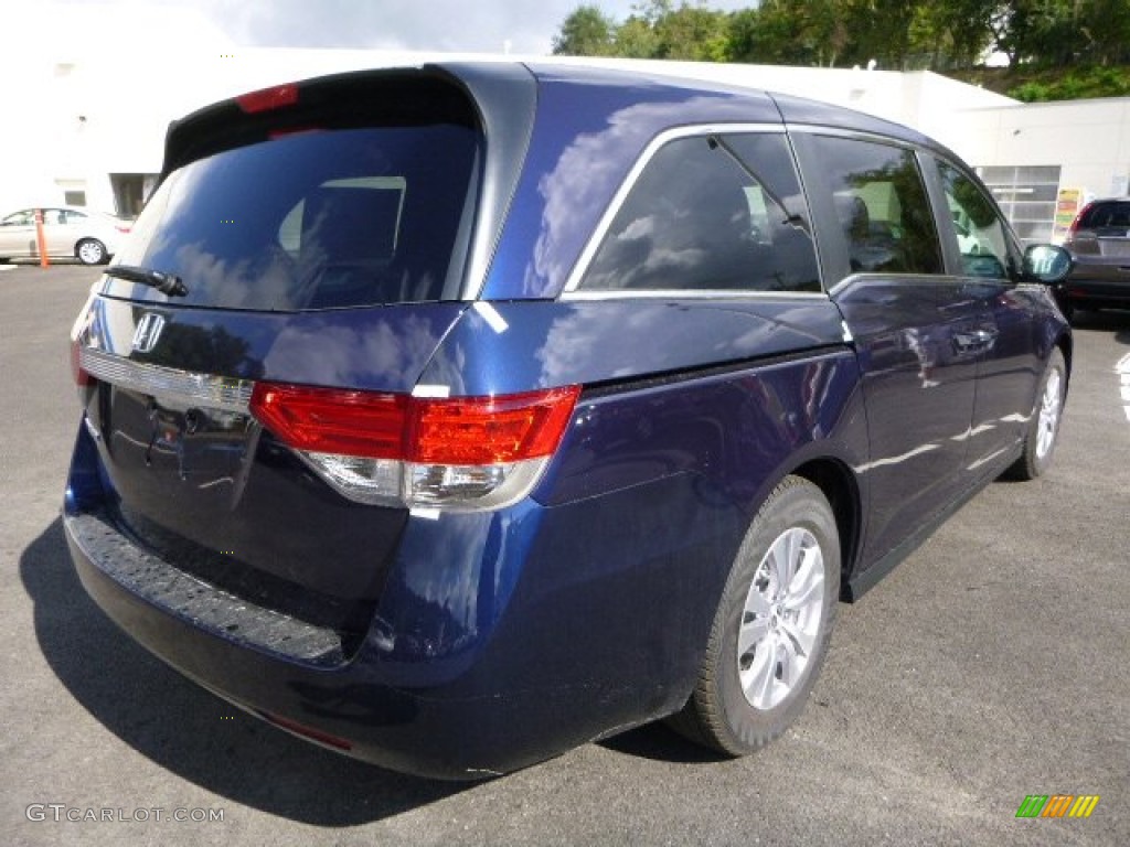 2014 Odyssey EX-L - Obsidian Blue Pearl / Gray photo #3