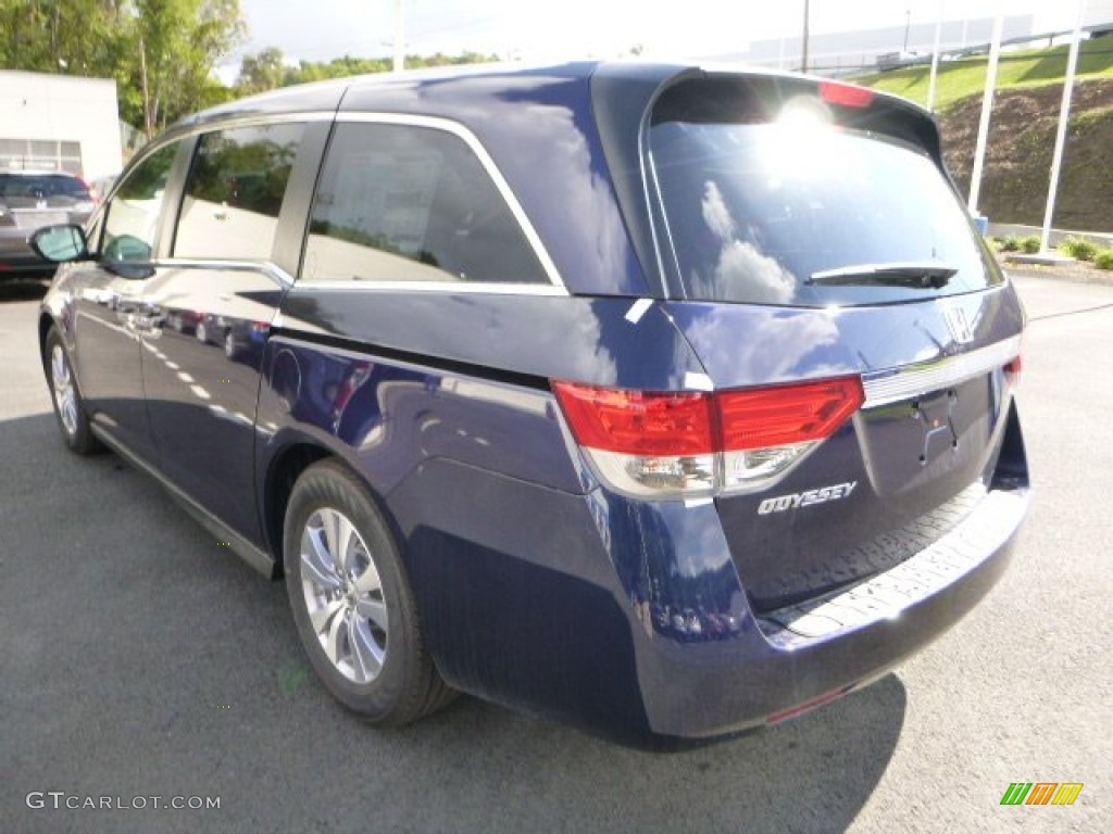 2014 Odyssey EX-L - Obsidian Blue Pearl / Gray photo #5