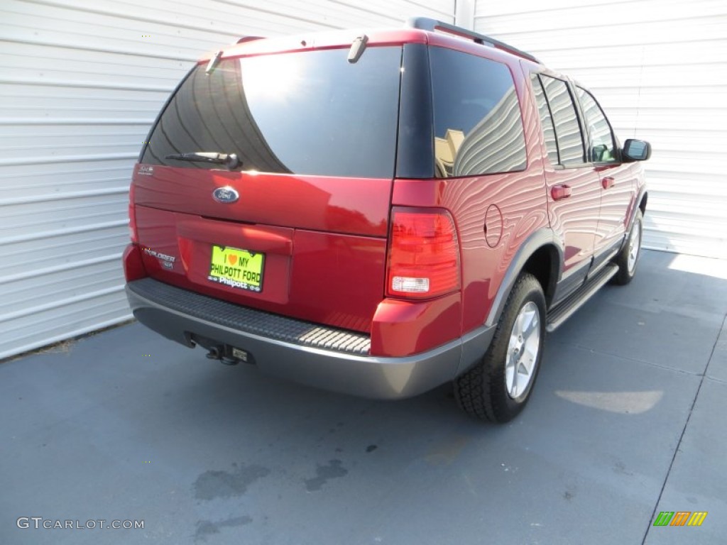 2004 Explorer XLT - Redfire Metallic / Graphite photo #4