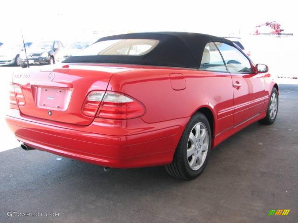 2002 CLK 320 Cabriolet - Magma Red / Ash photo #3