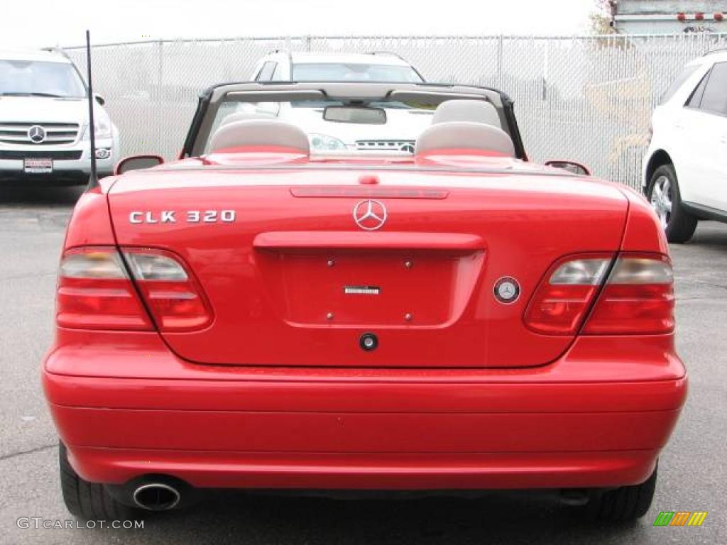 2002 CLK 320 Cabriolet - Magma Red / Ash photo #5