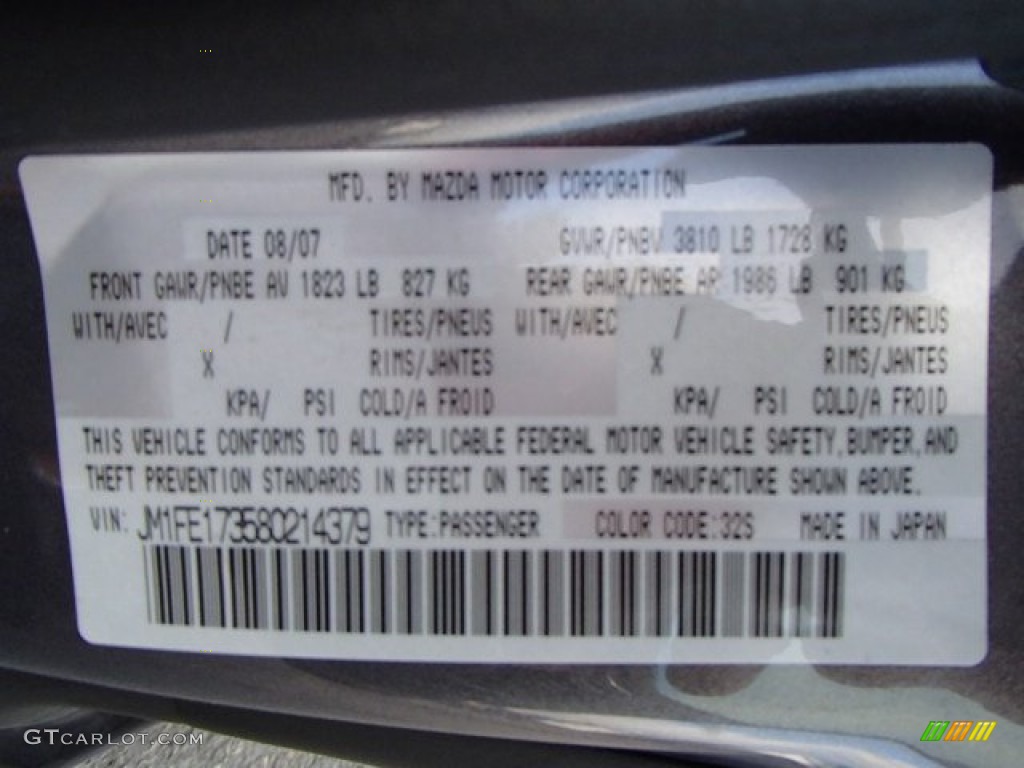 2008 Mazda RX-8 Grand Touring Color Code Photos