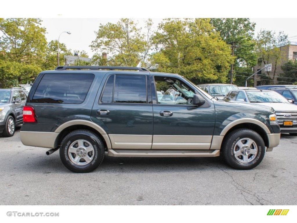 2009 Expedition Eddie Bauer 4x4 - Black Pearl Slate Metallic / Charcoal Black Leather/Camel photo #6