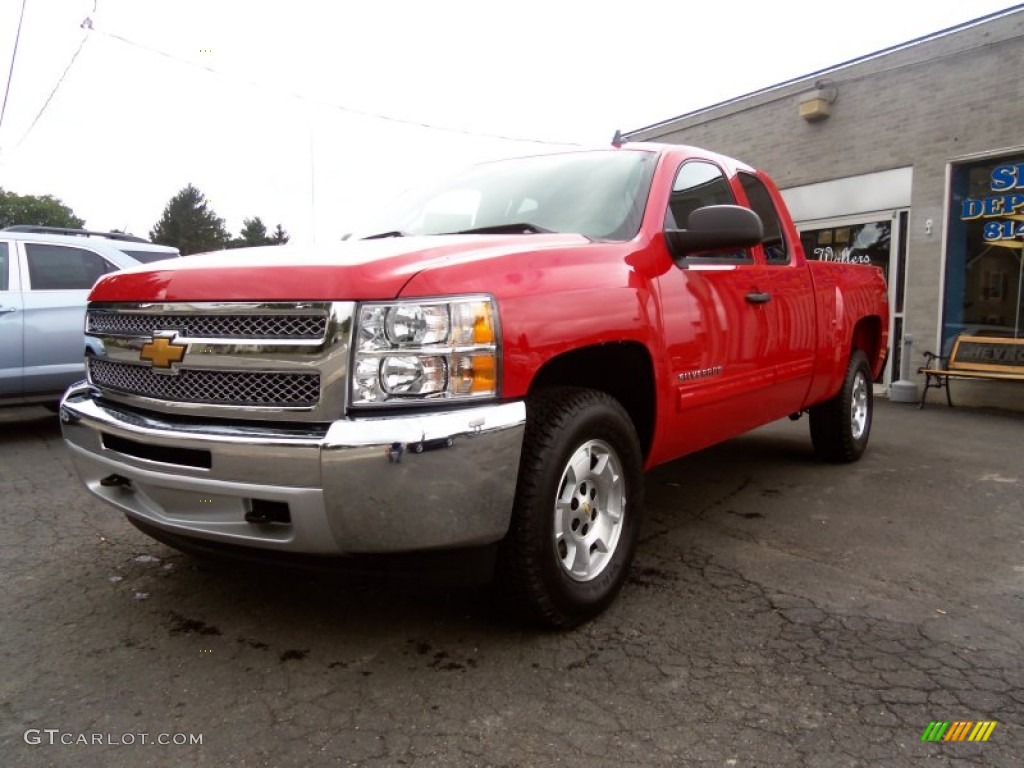 2013 Silverado 1500 LT Extended Cab 4x4 - Victory Red / Ebony photo #1