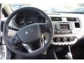 Black 2013 Kia Rio EX 5-Door Steering Wheel