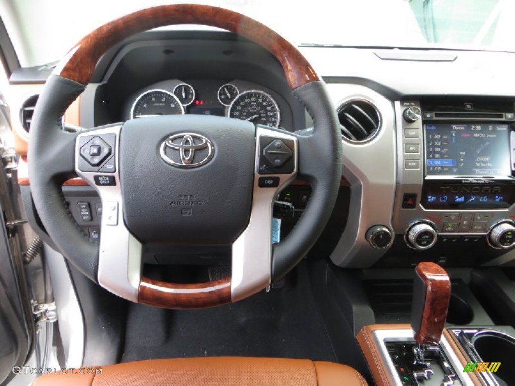 2014 Toyota Tundra 1794 Edition Crewmax 4x4 1794 Edition Premium Brown Dashboard Photo #85717471