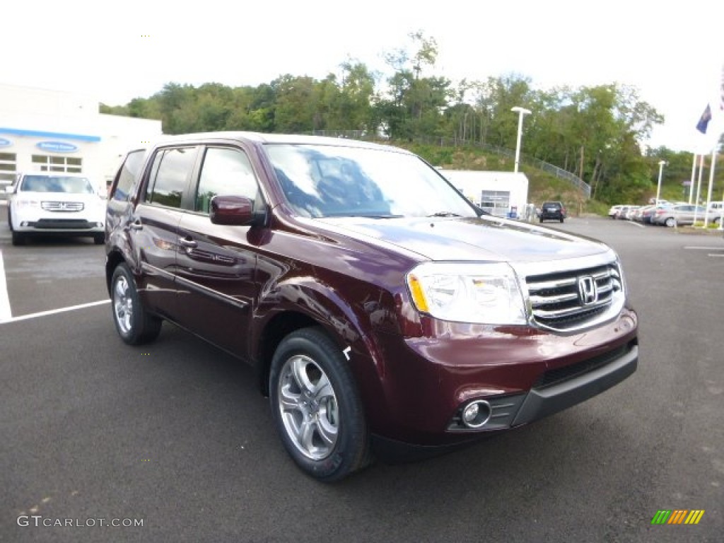 2013 Pilot EX-L 4WD - Dark Cherry Pearl / Black photo #1