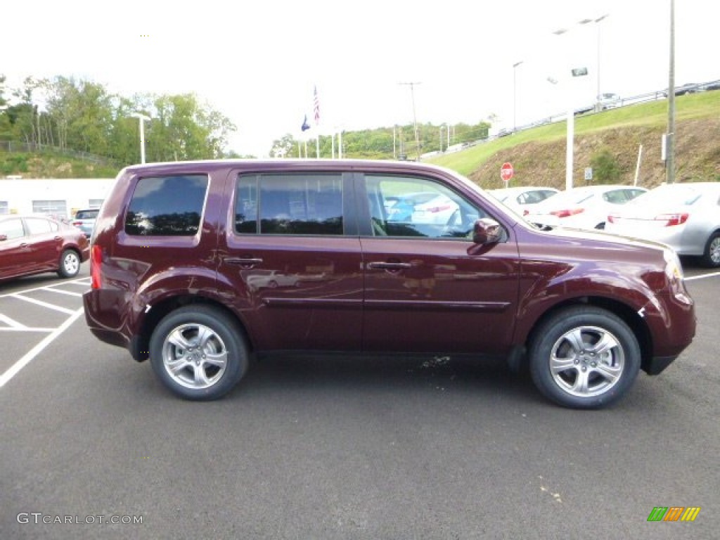 2013 Pilot EX-L 4WD - Dark Cherry Pearl / Black photo #2