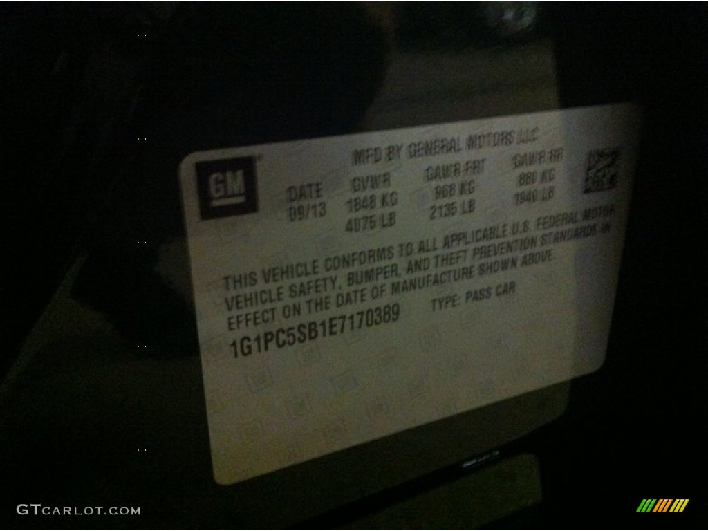 2014 Cruze LT - Rainforest Green Metallic / Jet Black photo #9
