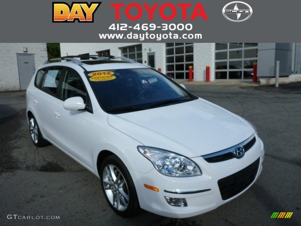 2012 Elantra SE Touring - Monaco White / Black photo #1