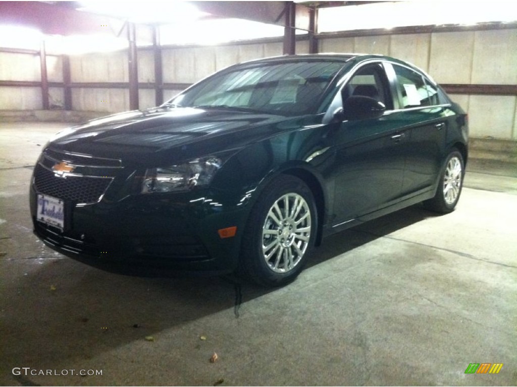 2014 Cruze Eco - Rainforest Green Metallic / Jet Black photo #1