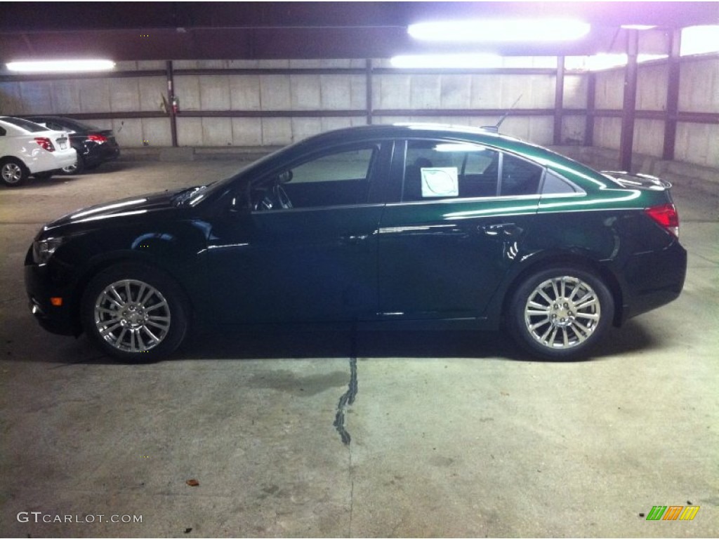 2014 Cruze Eco - Rainforest Green Metallic / Jet Black photo #3