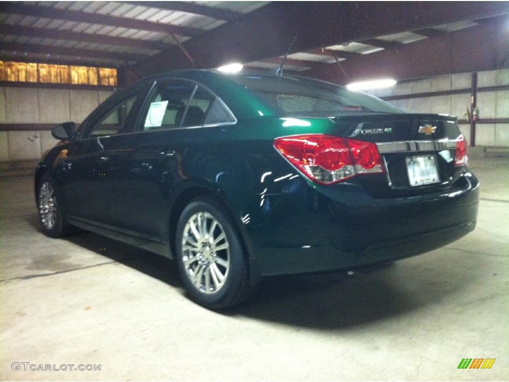 2014 Cruze Eco - Rainforest Green Metallic / Jet Black photo #4