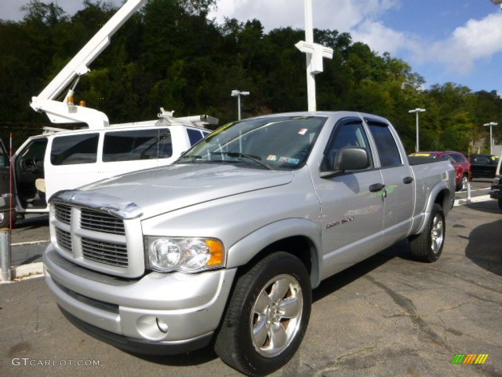 2003 Ram 1500 SLT Quad Cab 4x4 - Bright Silver Metallic / Dark Slate Gray photo #1