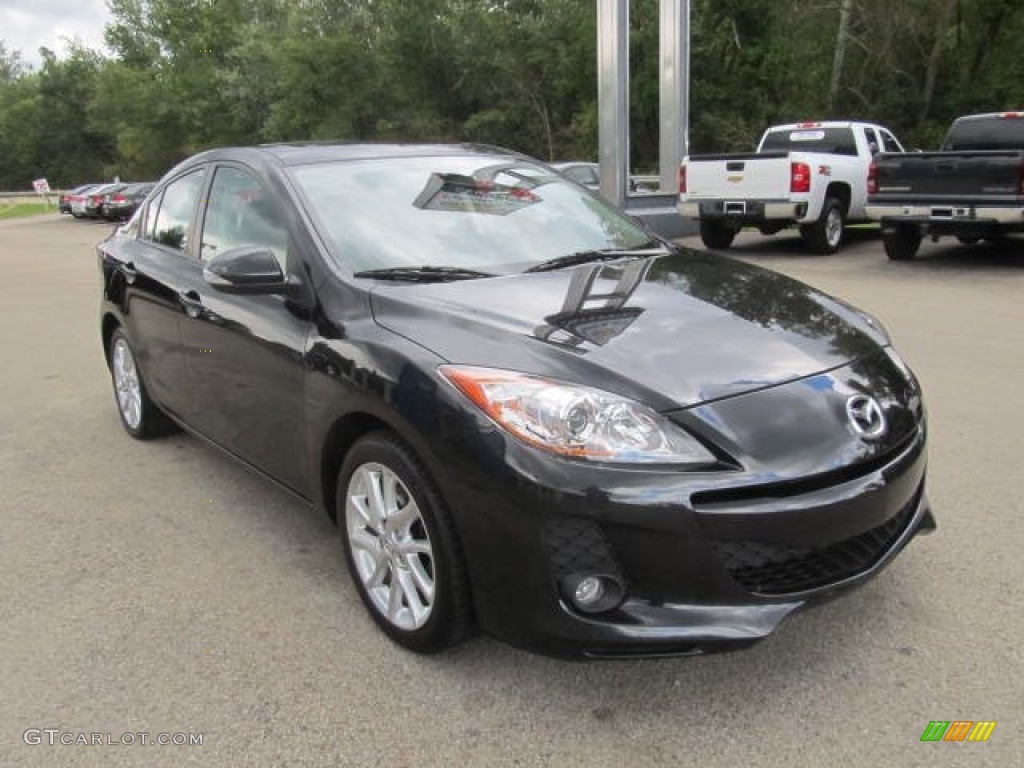 Black Mica 2012 Mazda MAZDA3 s Touring 4 Door Exterior Photo #85718584