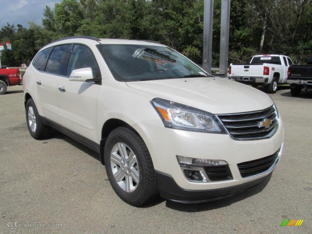 White Diamond Tricoat 2014 Chevrolet Traverse LT AWD Exterior Photo #85719492