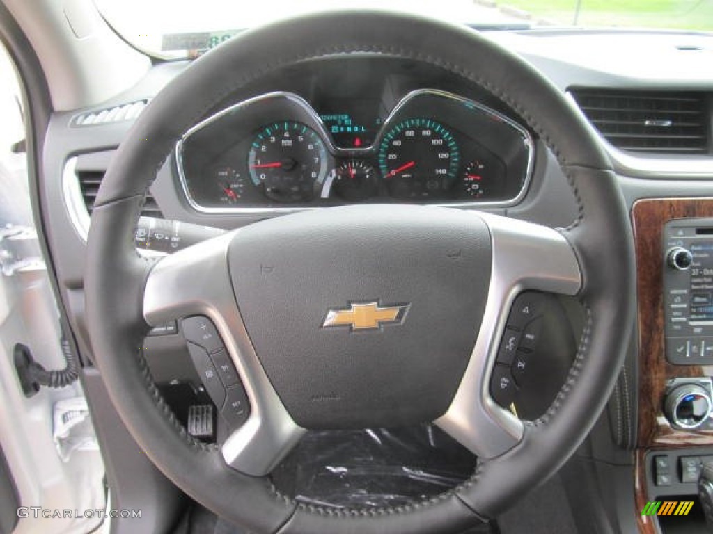 2014 Chevrolet Traverse LT AWD Ebony Steering Wheel Photo #85719637