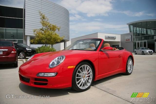 2008 911 Carrera 4S Cabriolet - Guards Red / Sand Beige photo #28
