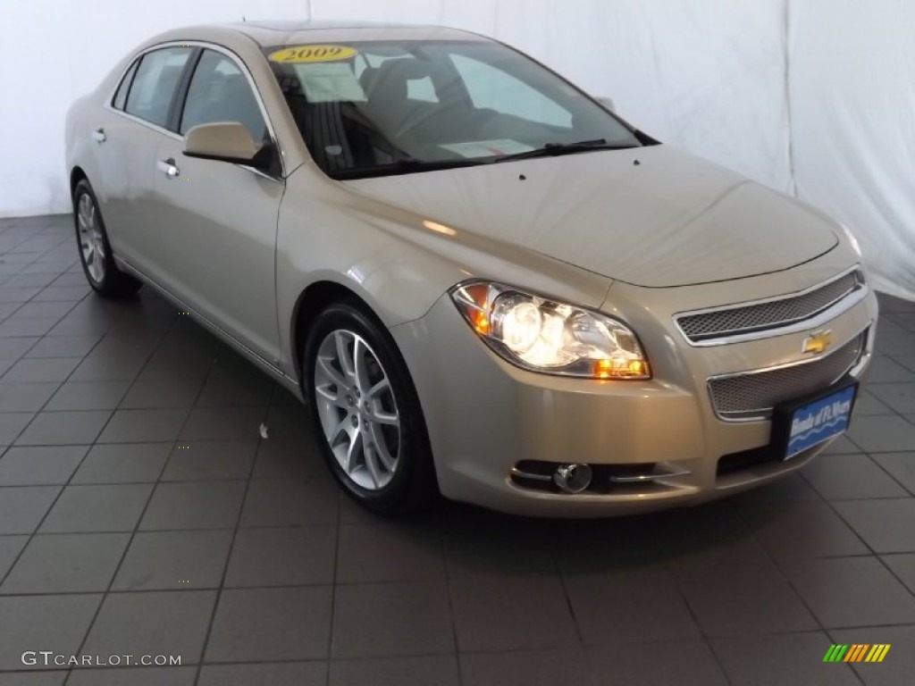 2009 Malibu LTZ Sedan - Gold Mist Metallic / Cocoa/Cashmere photo #1