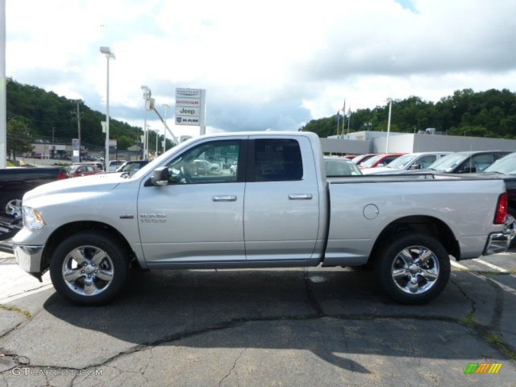 2014 1500 Big Horn Quad Cab 4x4 - Bright Silver Metallic / Black/Diesel Gray photo #2