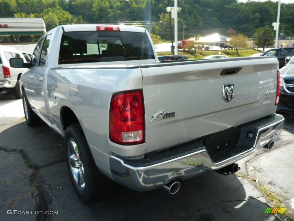 2014 1500 Big Horn Quad Cab 4x4 - Bright Silver Metallic / Black/Diesel Gray photo #3