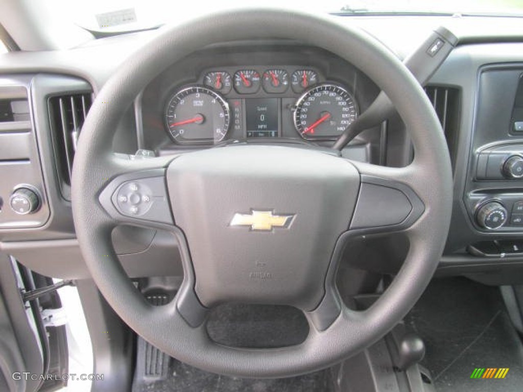 2014 Chevrolet Silverado 1500 WT Regular Cab 4x4 Jet Black/Dark Ash Steering Wheel Photo #85720969