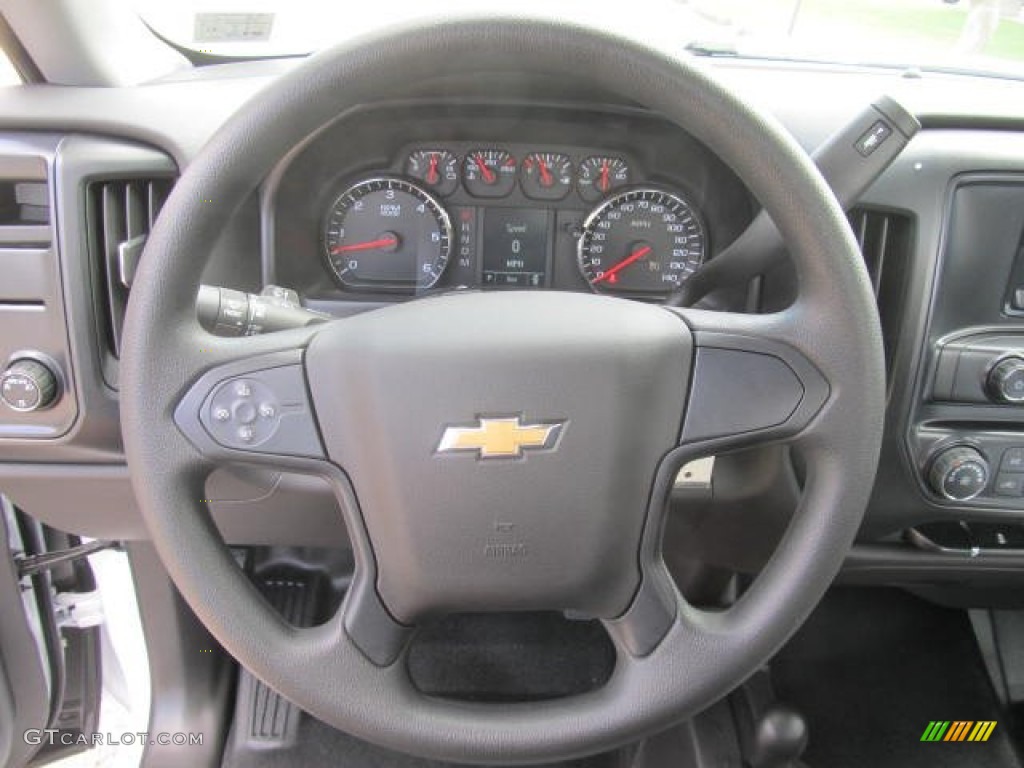 2014 Chevrolet Silverado 1500 WT Regular Cab 4x4 Jet Black/Dark Ash Steering Wheel Photo #85721404