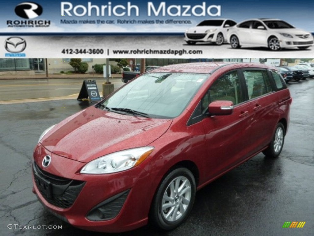 2013 MAZDA5 Sport - Zeal Red Mica / Sand photo #1