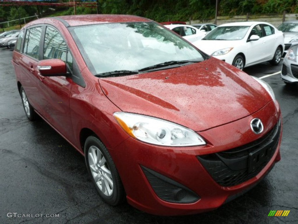 2013 MAZDA5 Sport - Zeal Red Mica / Sand photo #3