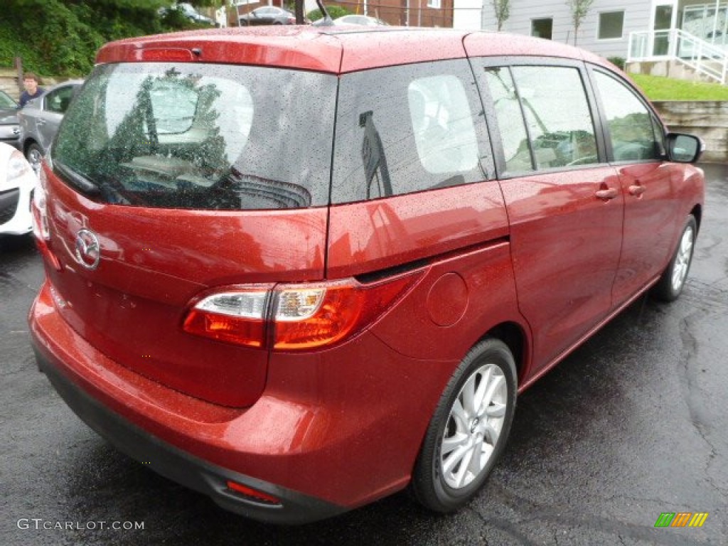 2013 MAZDA5 Sport - Zeal Red Mica / Sand photo #12