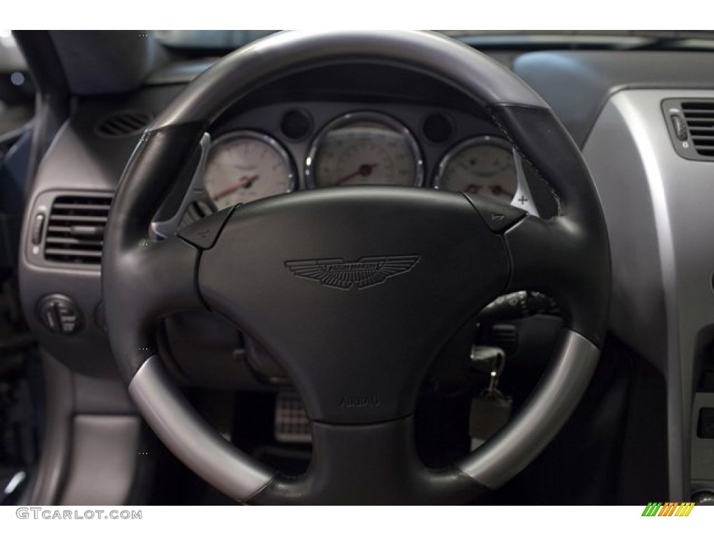 2003 Aston Martin Vanquish Standard Vanquish Model Obsidian Black Steering Wheel Photo #85722793