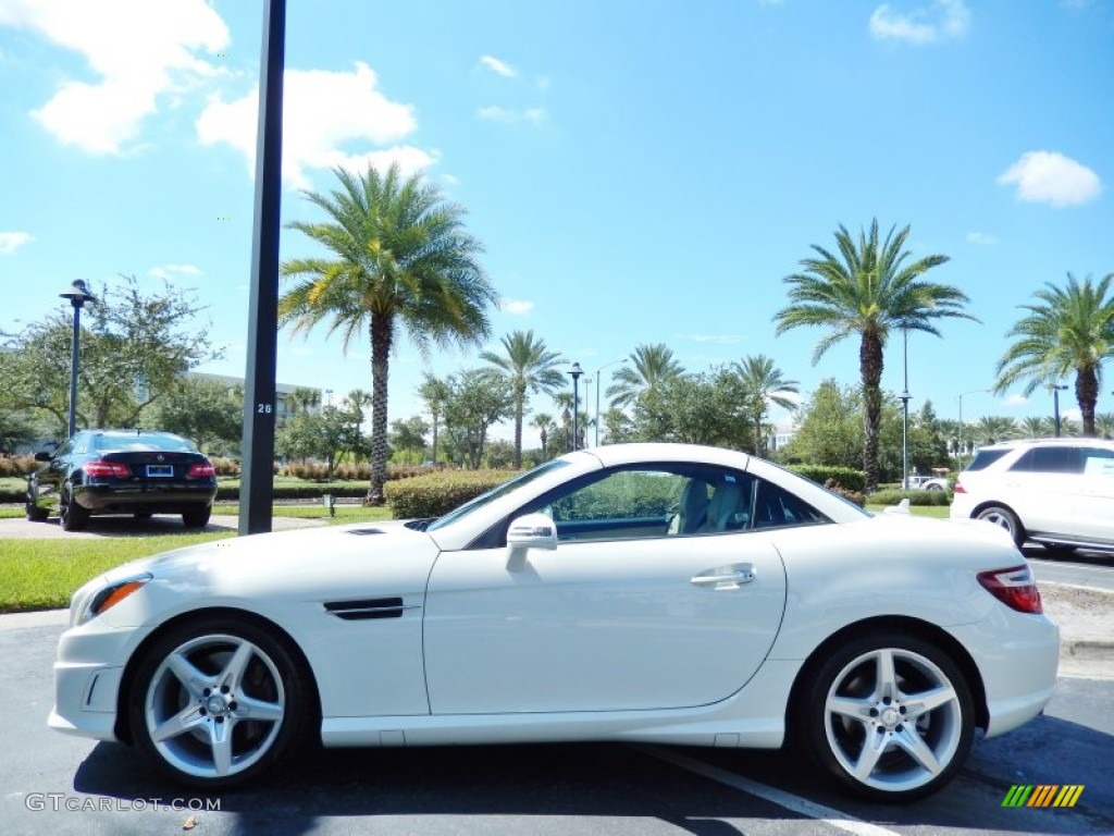 Arctic White 2013 Mercedes-Benz SLK 250 Roadster Exterior Photo #85724494