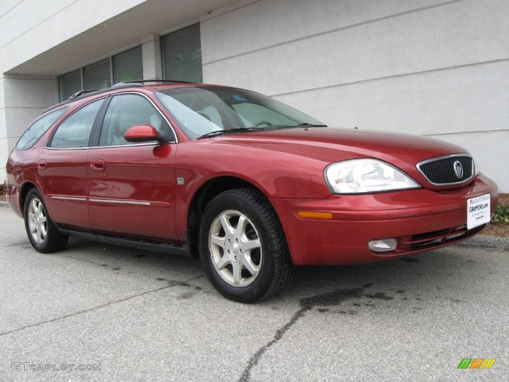 2000 Sable LS Premium Wagon - Toreador Red Metallic / Medium Parchment photo #1