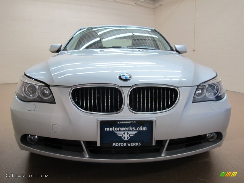 2007 5 Series 530xi Sedan - Titanium Silver Metallic / Black photo #3