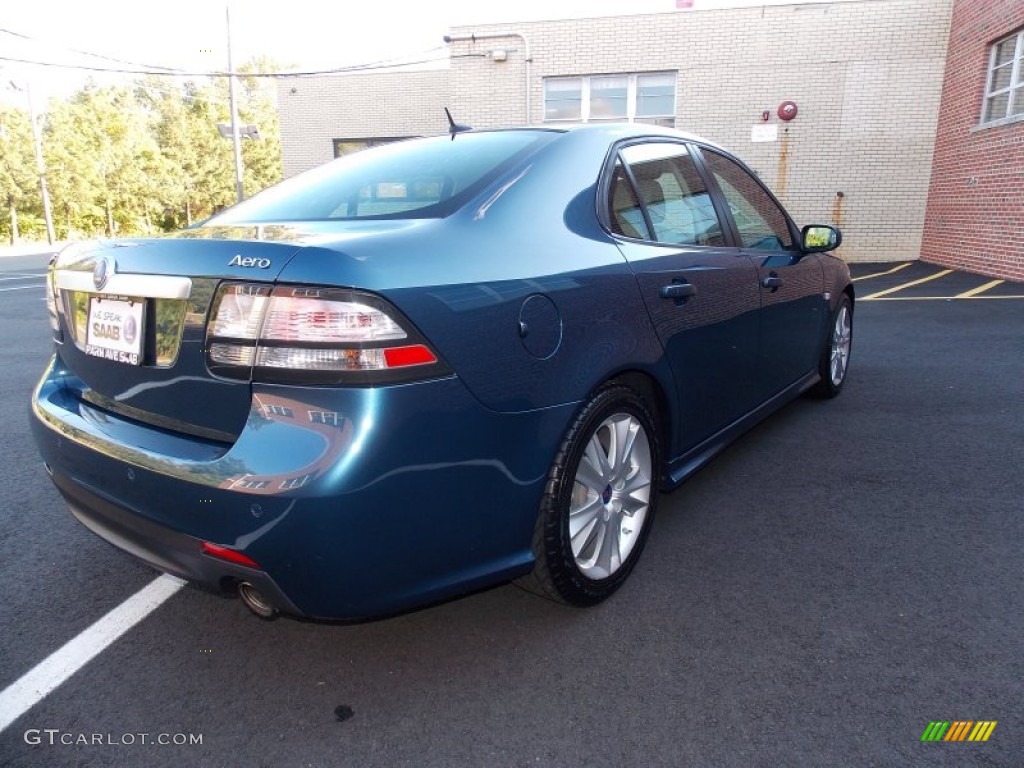 2008 9-3 Aero Sport Sedan - Fusion Blue Metallic / Parchment/Black photo #5