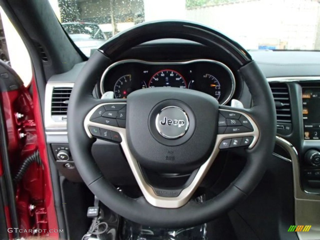 2014 Jeep Grand Cherokee Summit 4x4 Morocco Black Steering Wheel Photo #85726305