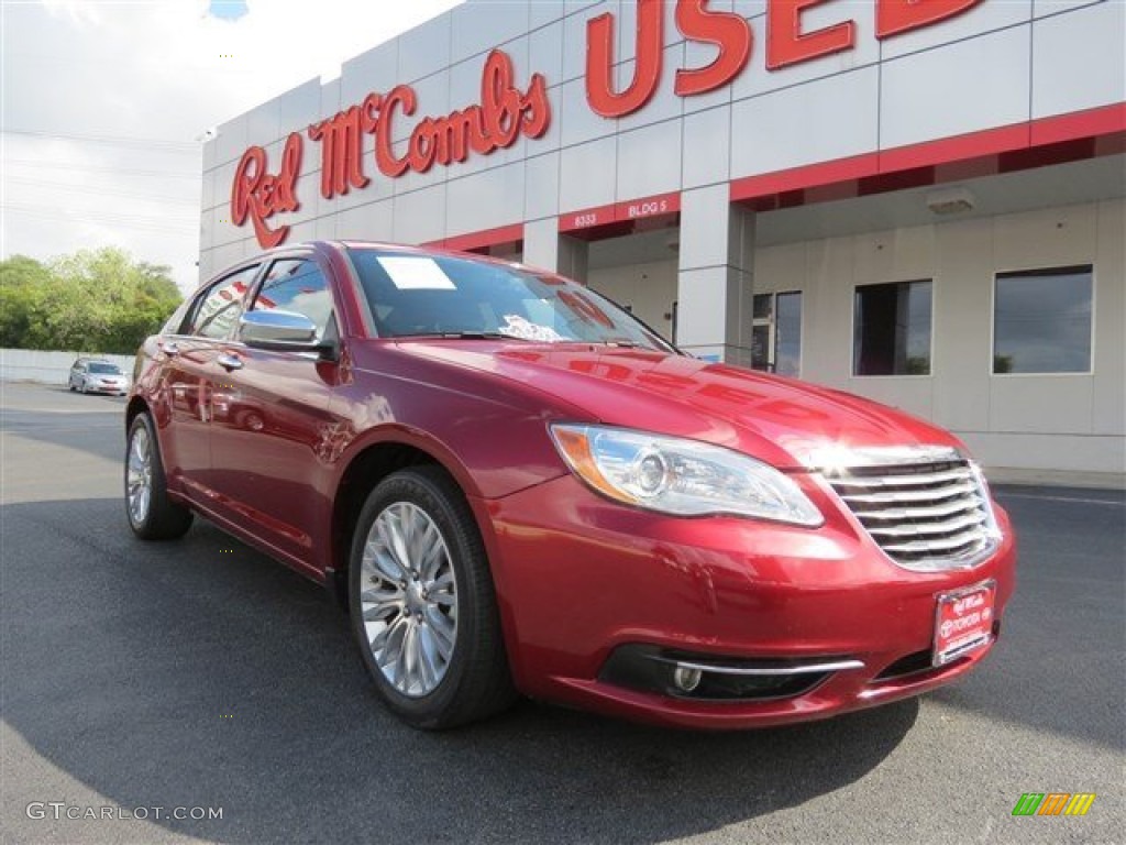 2012 200 Limited Sedan - Deep Cherry Red Crystal Pearl Coat / Black photo #1