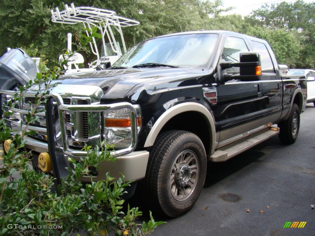 2010 F250 Super Duty King Ranch Crew Cab 4x4 - Black / Chaparral Leather photo #1